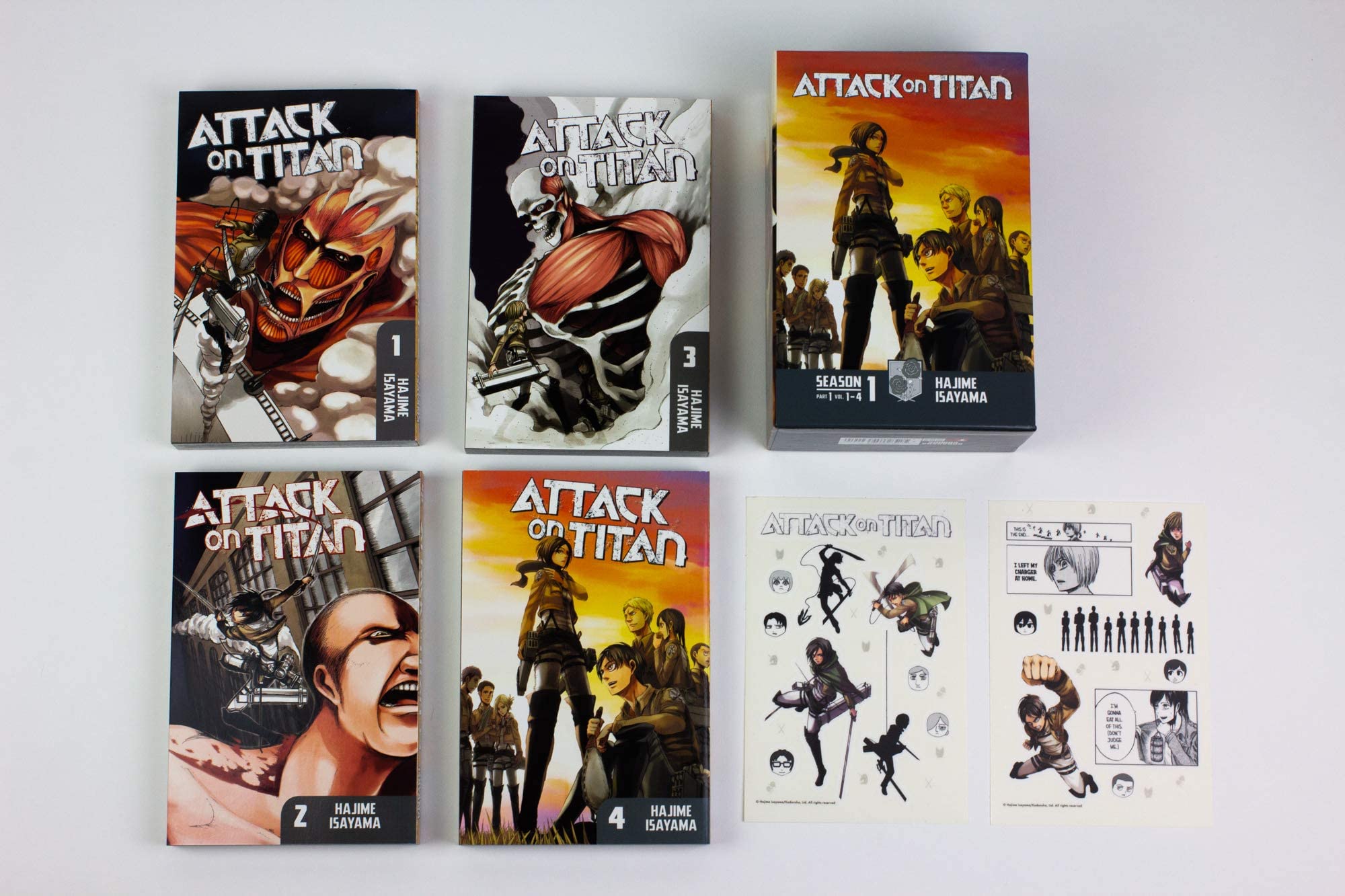 Attack on Titan Season 1 Part 1 Box Set — doos met delen 1 t/m 4 en exclusieve stickervels