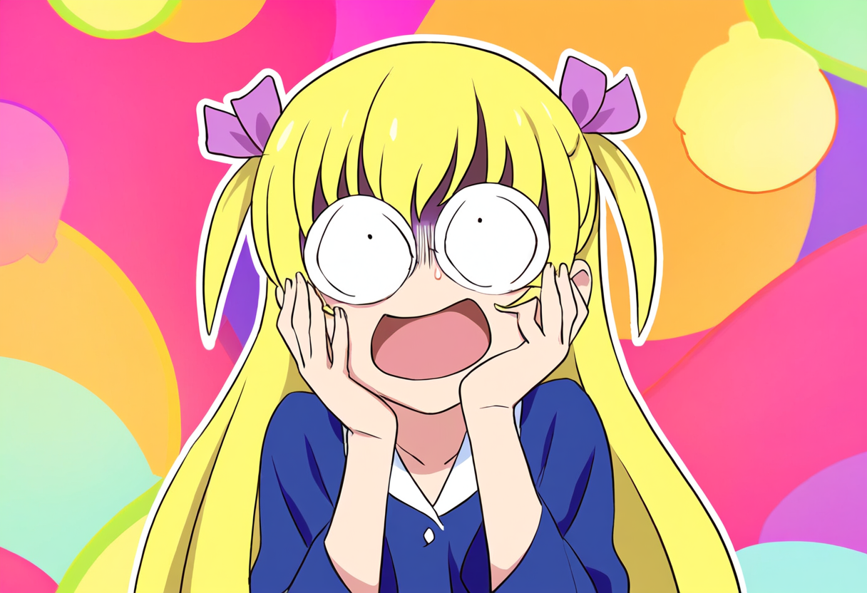 Komische reactie-scène in anime-stijl met lachende personages