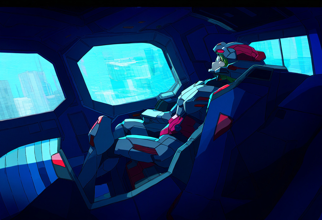 beste mecha anime: anime piloot in mecha cockpit