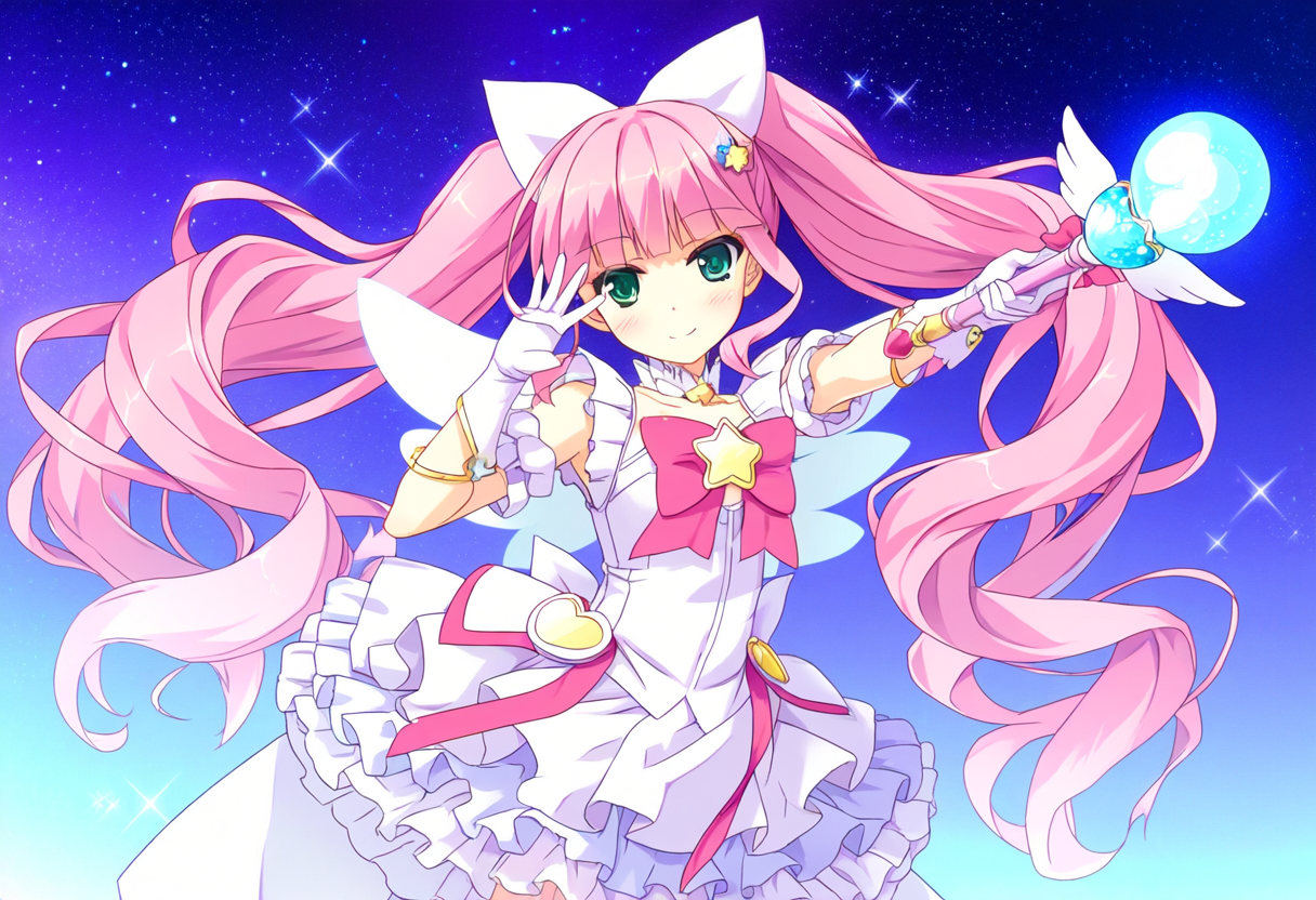 Magical girl in pastel anime-stijl - beste shoujo anime